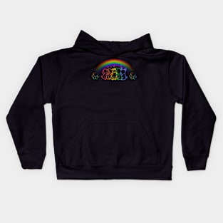 Rainbow Dogs Kids Hoodie